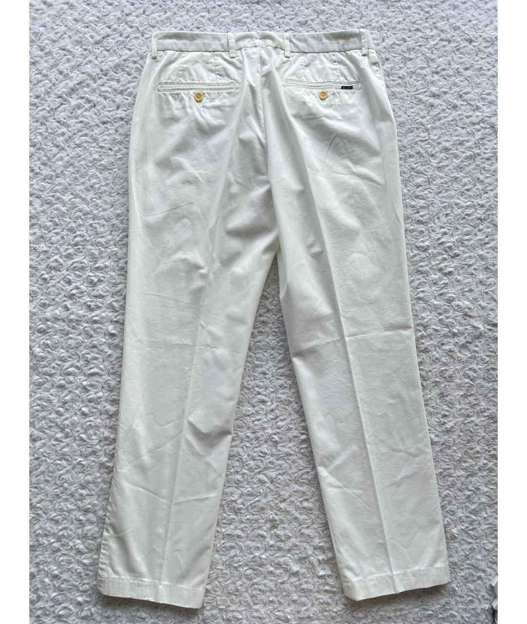 HACKETT Белые хлопковые брюки чинос, фото 2