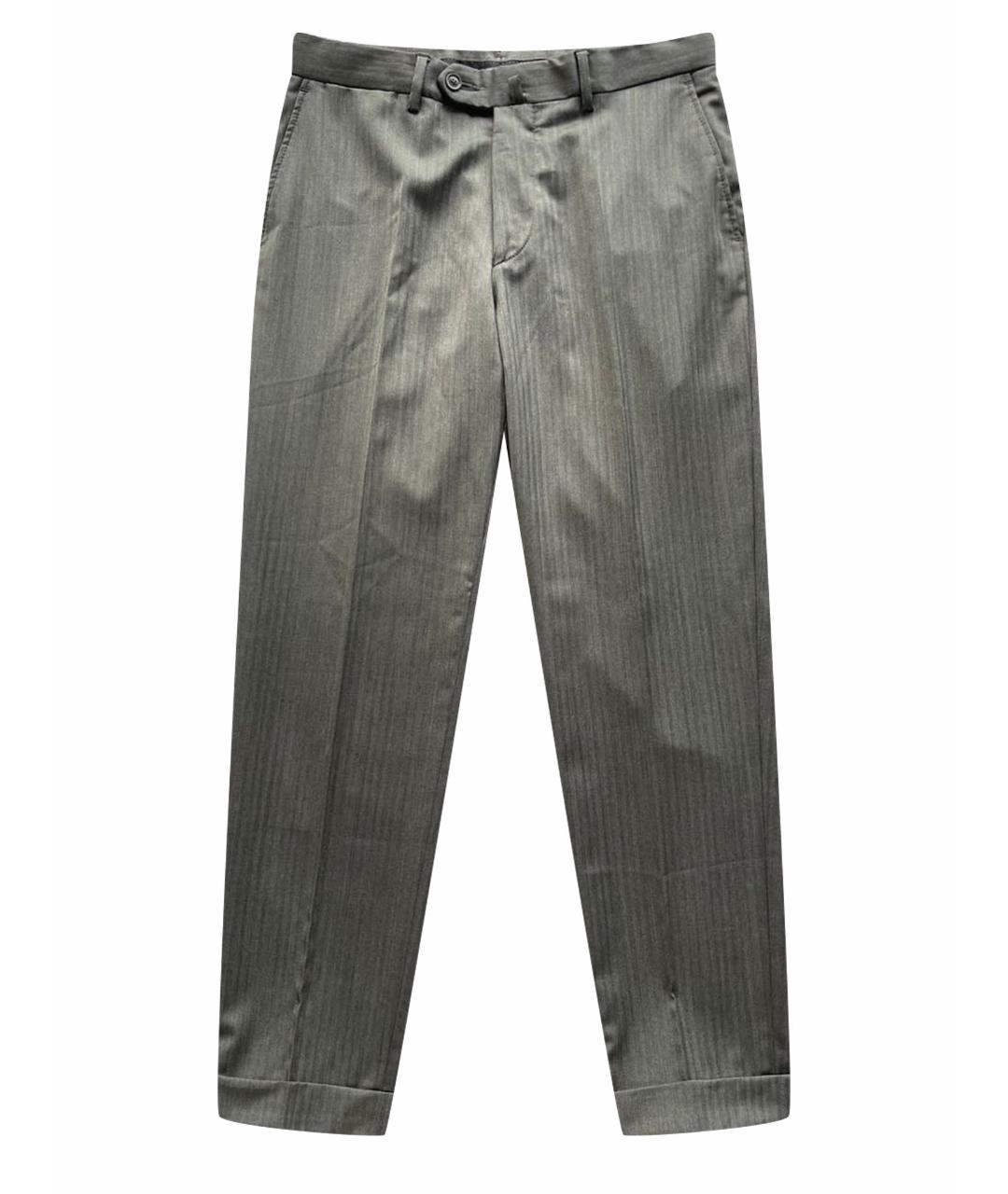 HACKETT Серые шерстяные классические брюки, фото 1