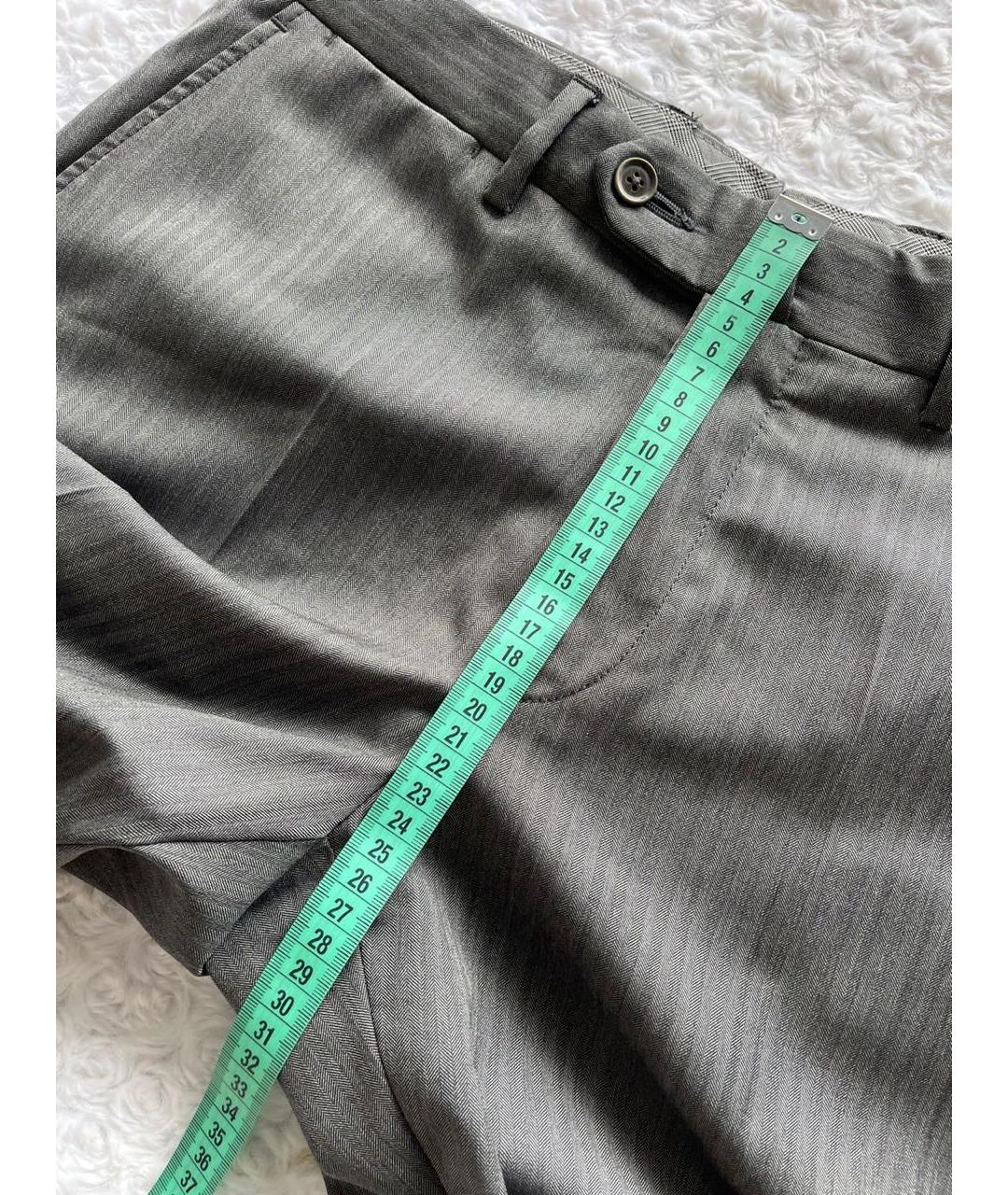HACKETT Серые шерстяные классические брюки, фото 8