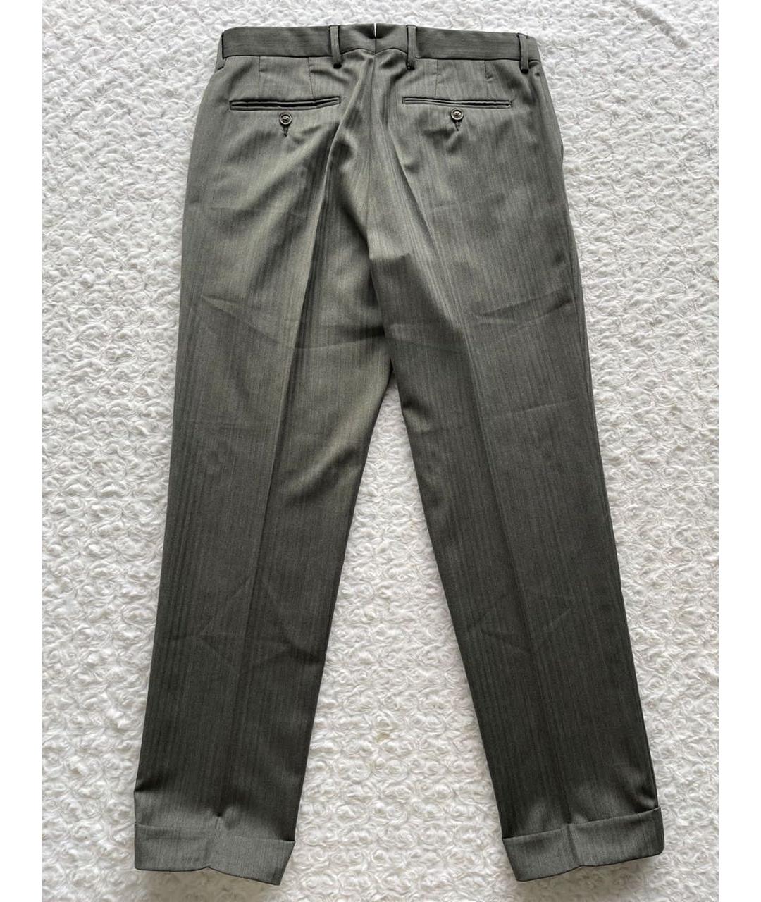 HACKETT Серые шерстяные классические брюки, фото 2