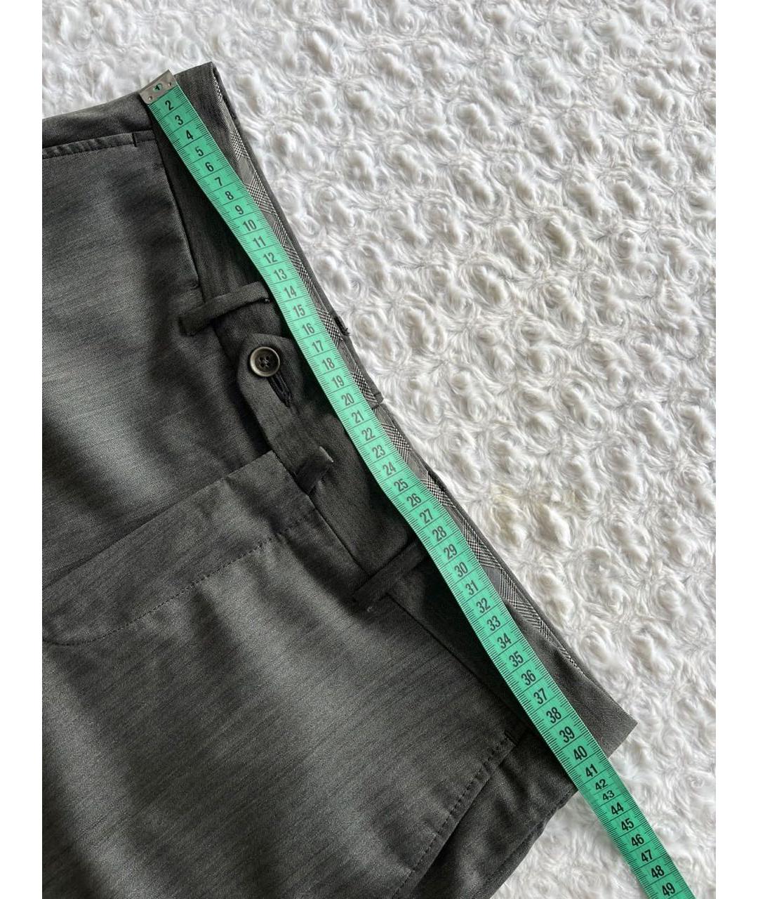 HACKETT Серые шерстяные классические брюки, фото 3