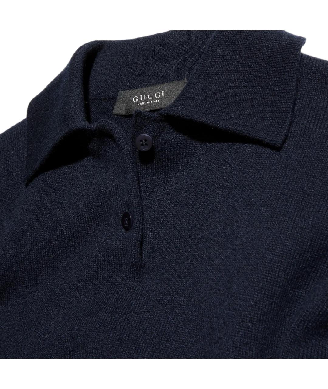 GUCCI Темно-синий кашемировый джемпер / свитер, фото 2