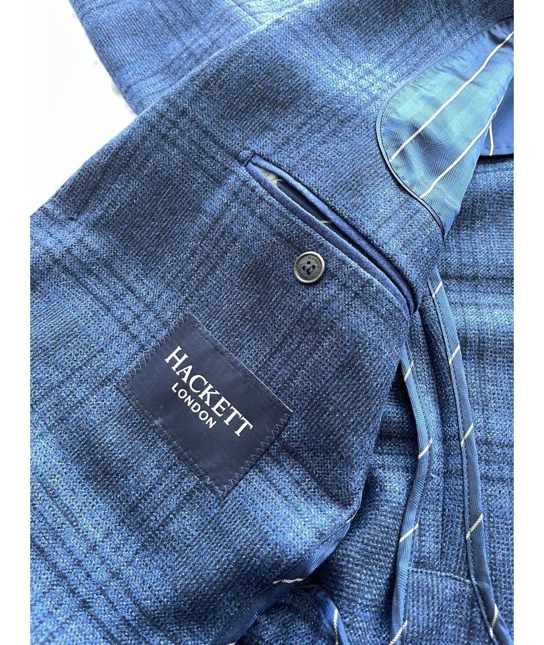 HACKETT Синий шерстяной жакет/пиджак, фото 8