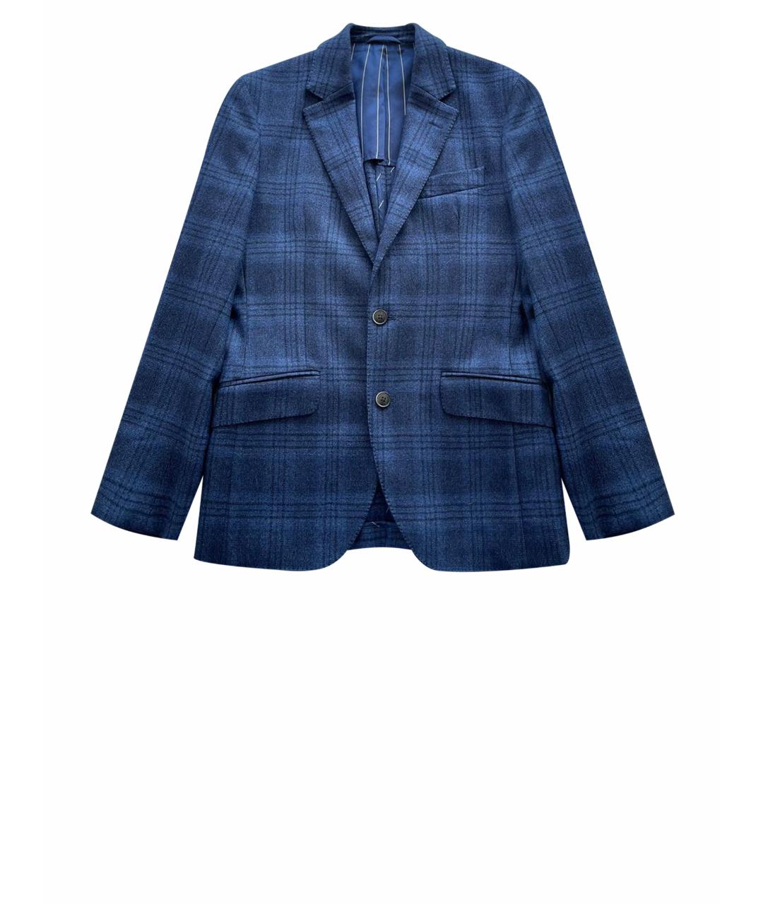 HACKETT Синий шерстяной жакет/пиджак, фото 1