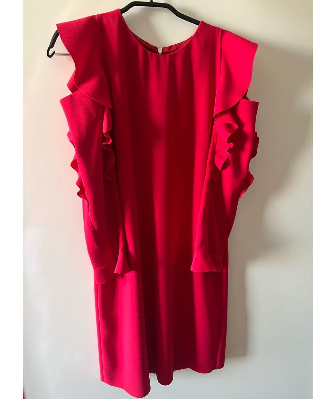 PINKO Красное полиэстеровое коктейльное платье, фото 5