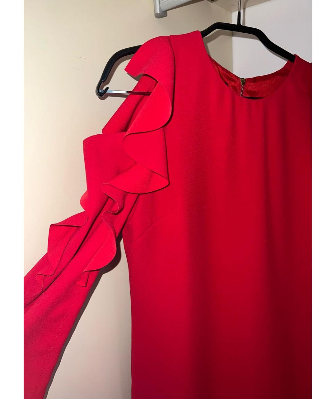 PINKO Красное полиэстеровое коктейльное платье, фото 4