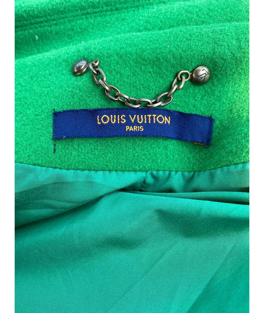 LOUIS VUITTON PRE-OWNED Зеленая шерстяная куртка, фото 3
