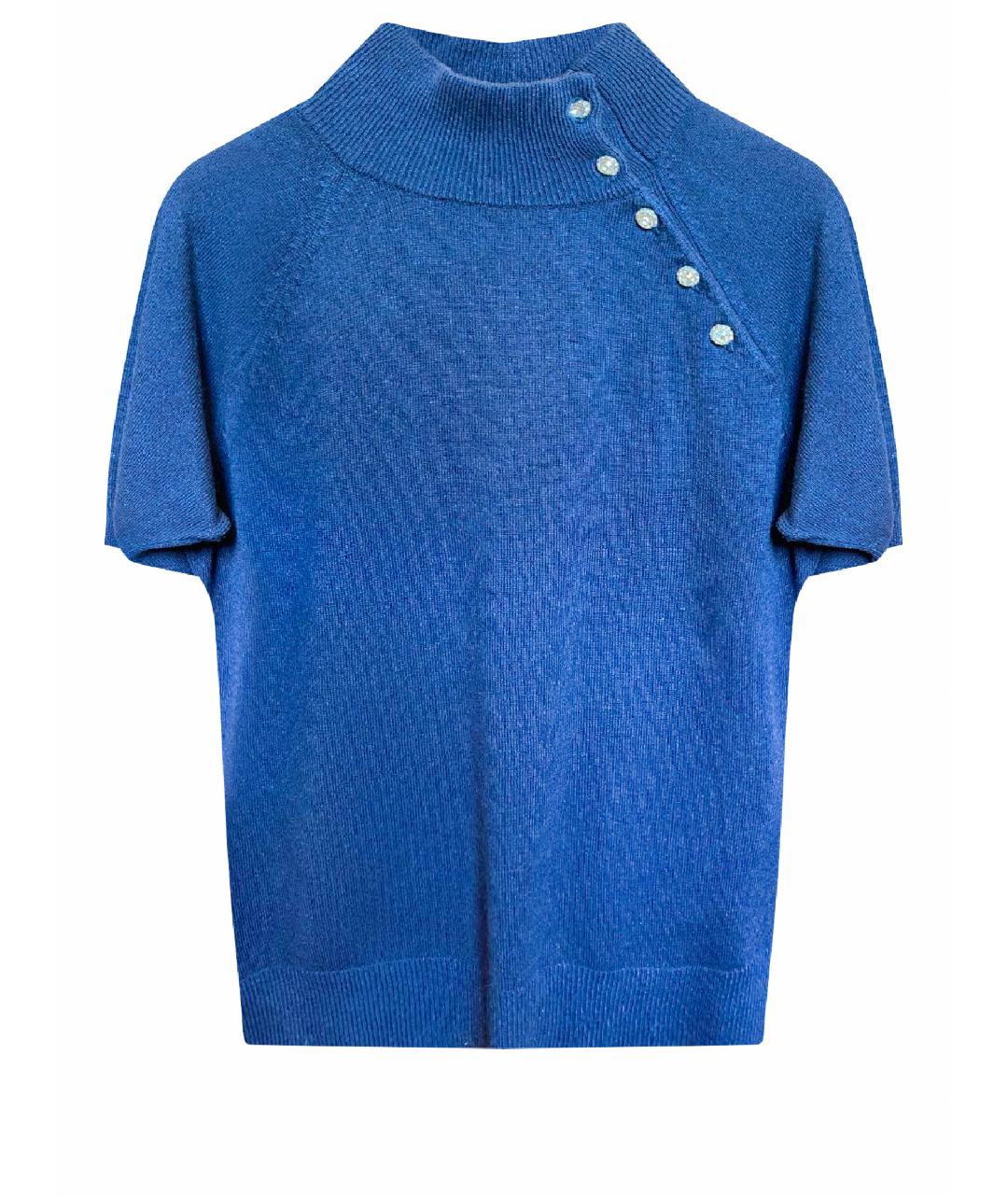 RALPH LAUREN Синий кашемировый джемпер / свитер, фото 1