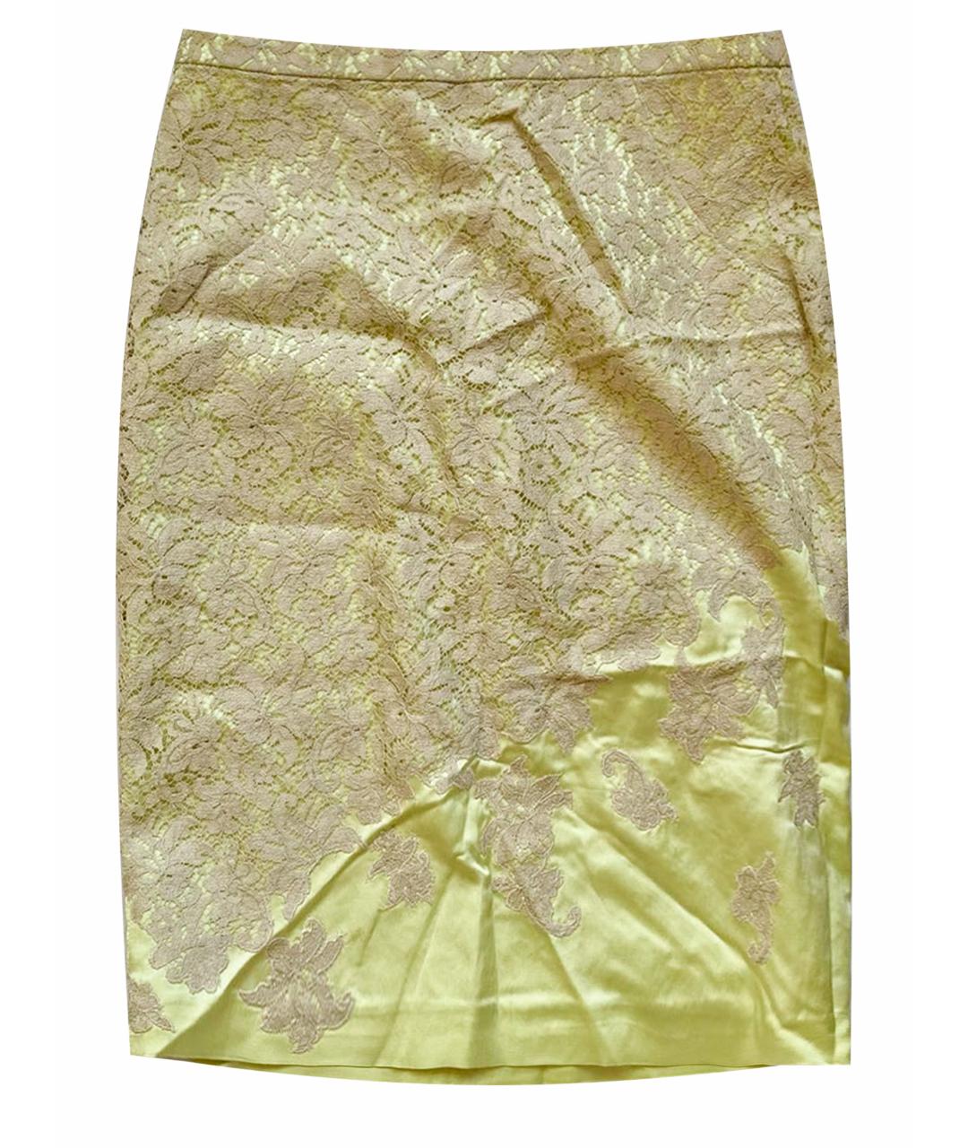 RED VALENTINO Желтая юбка миди, фото 5