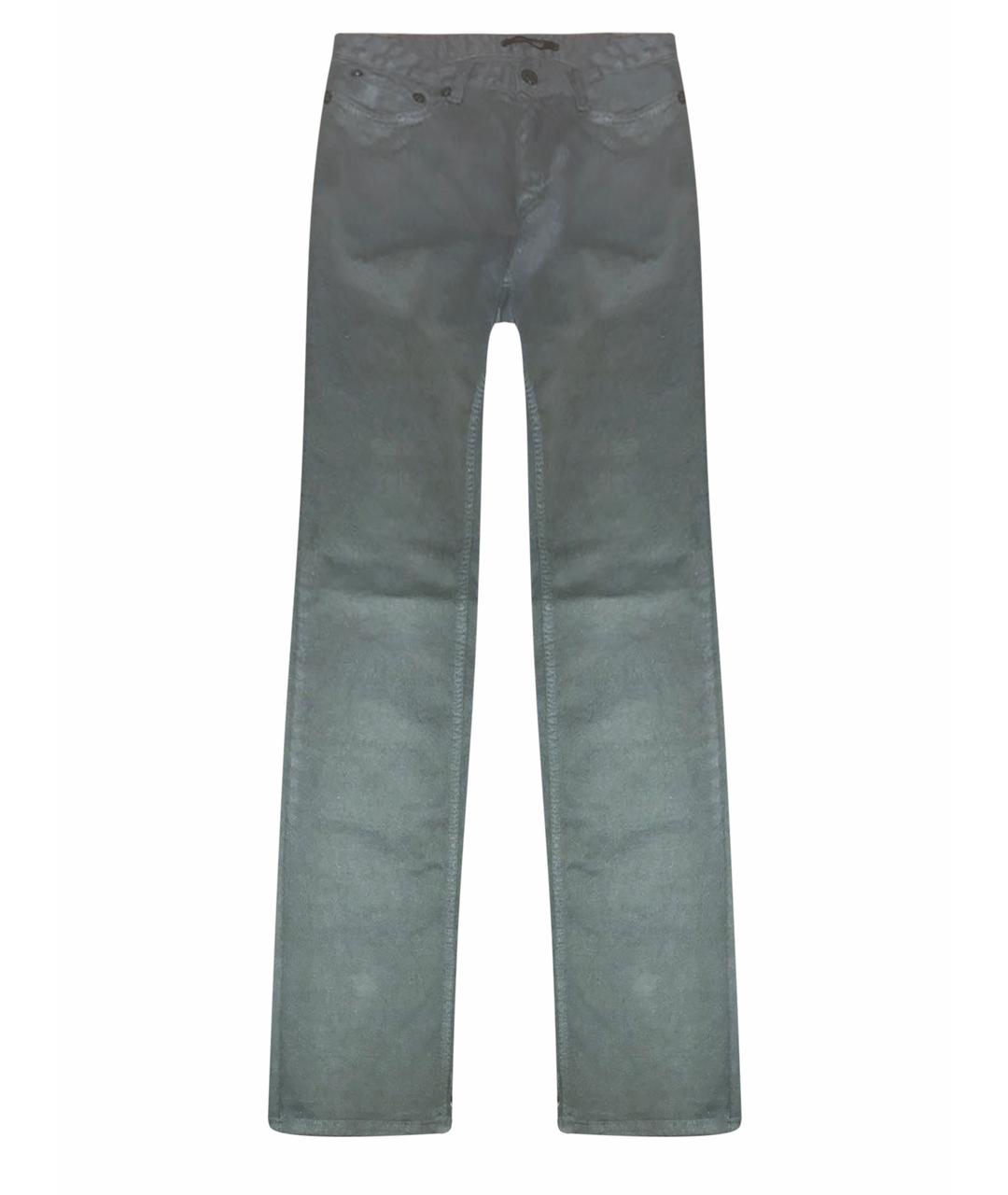 ROBERTO CAVALLI Серые хлопко-эластановые прямые брюки, фото 1