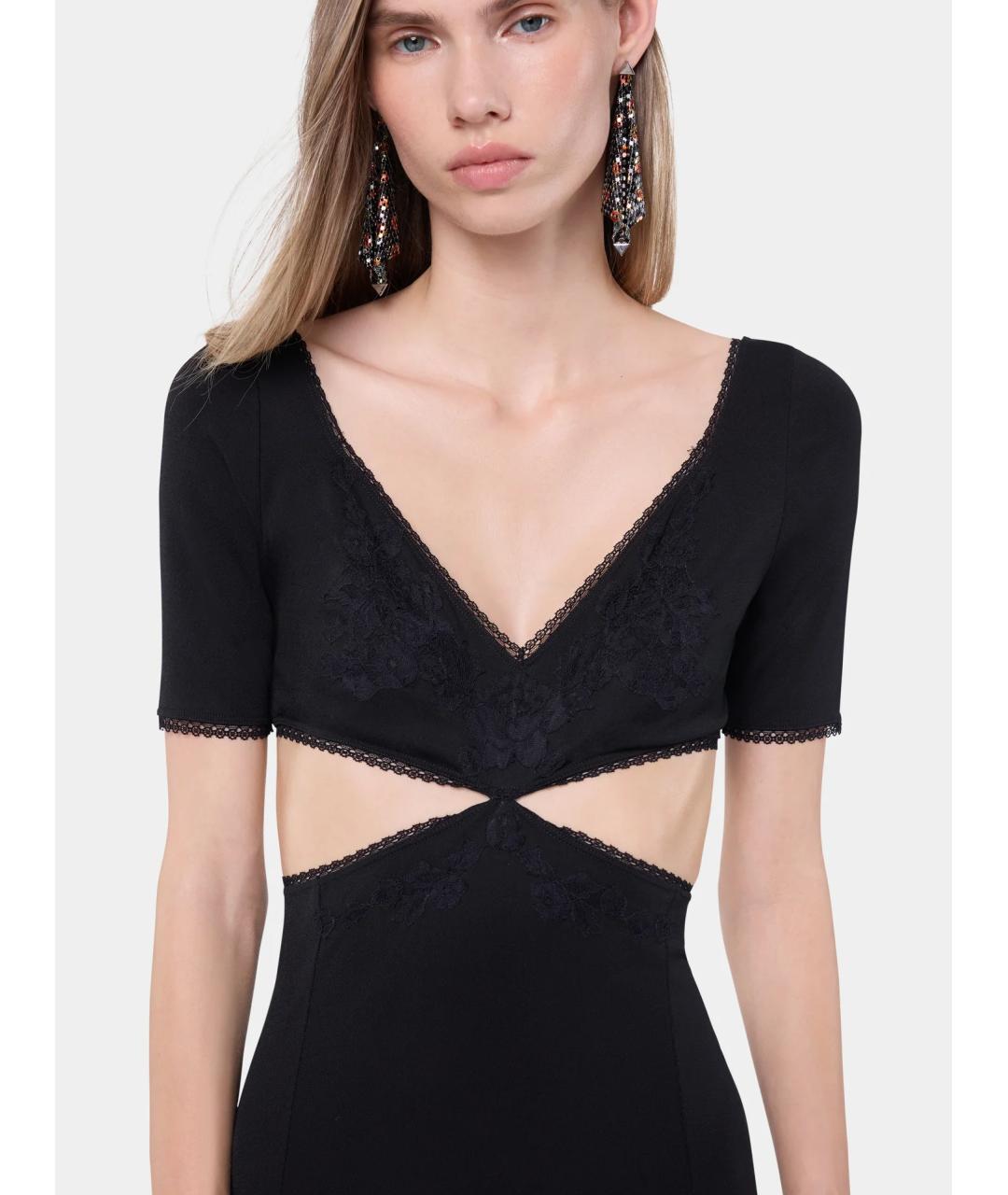 PACO RABANNE Черное вискозное платье, фото 8