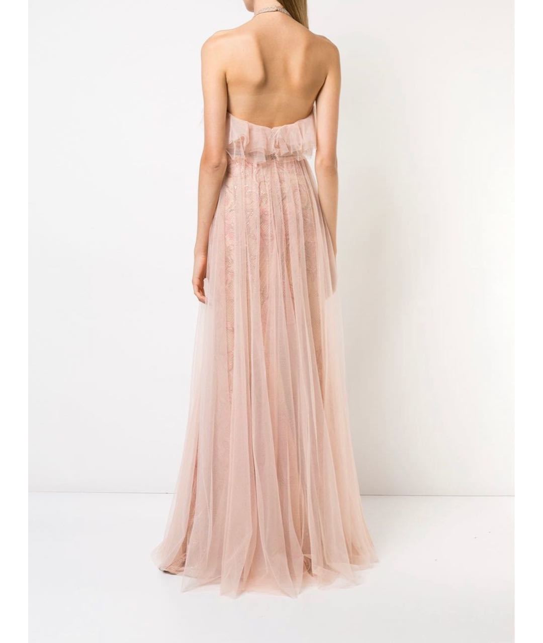 MARCHESA NOTTE Розовое синтетическое вечернее платье, фото 3