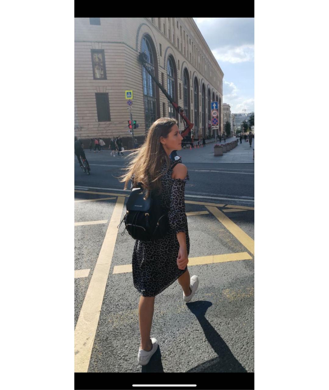 MICHAEL KORS Серое вискозное повседневное платье, фото 4