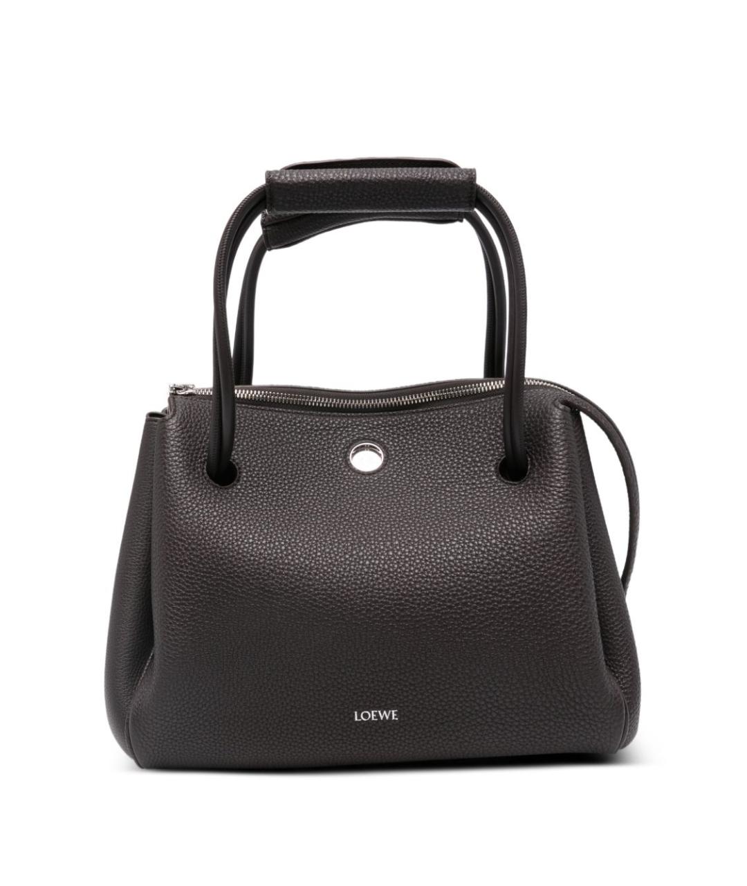 LOEWE Коричневая кожаная сумка тоут, фото 5
