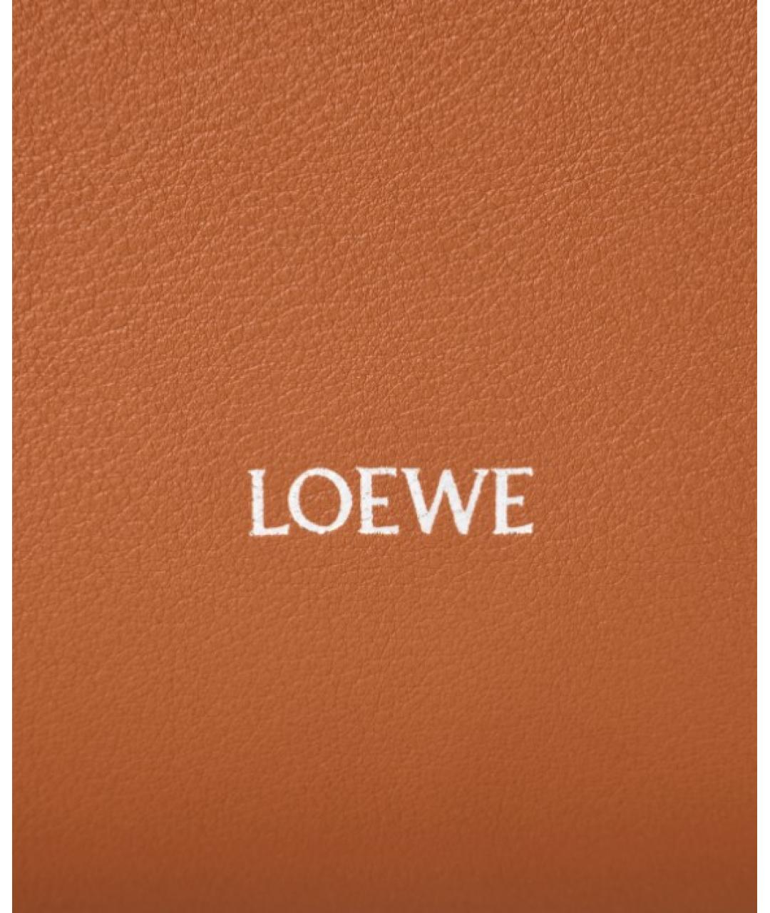 LOEWE Коричневая кожаная сумка через плечо, фото 4