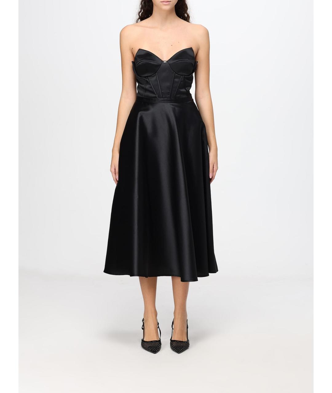 ELISABETTA FRANCHI Черное платье, фото 4