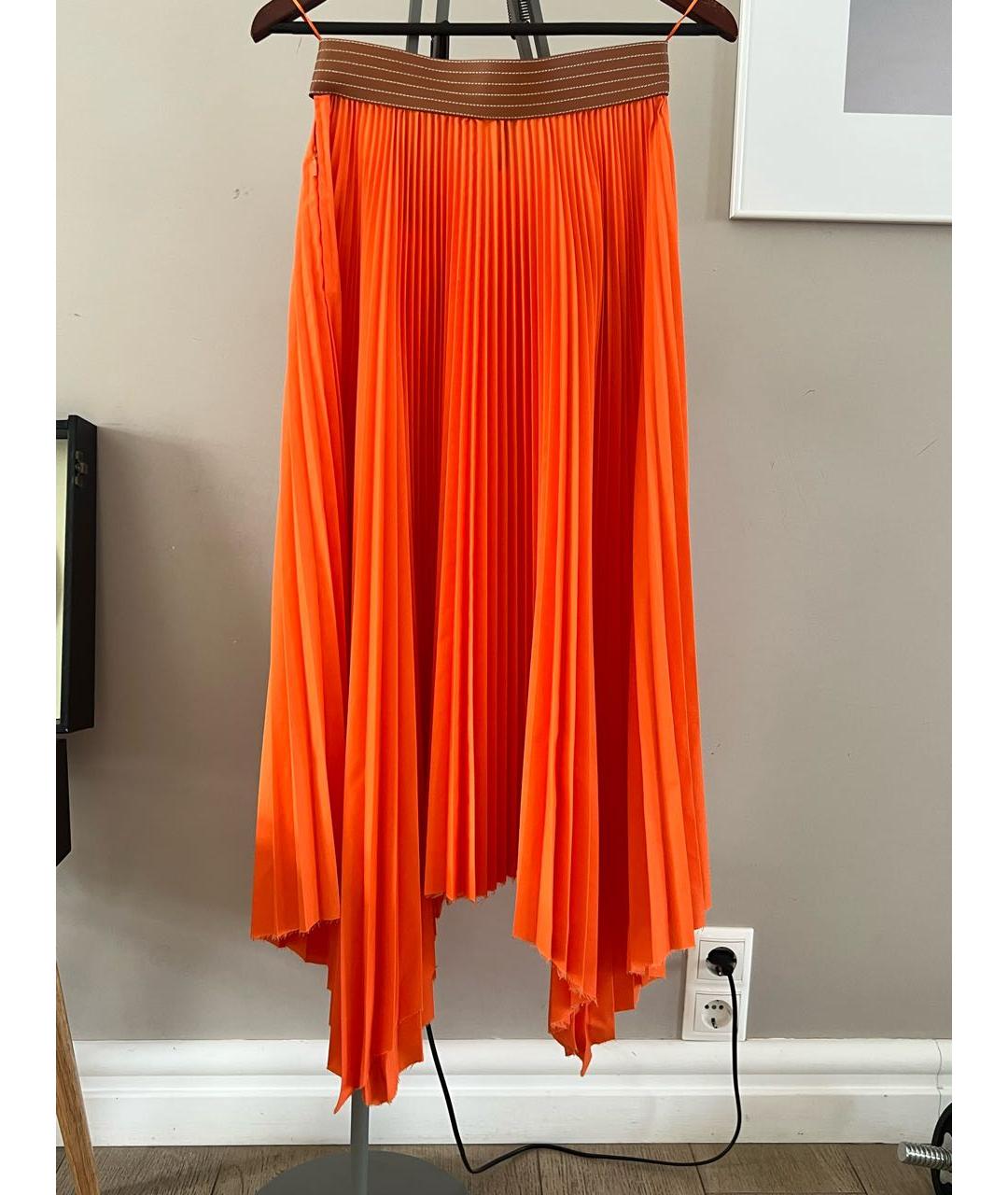 LOEWE Оранжевая хлопковая юбка макси, фото 3