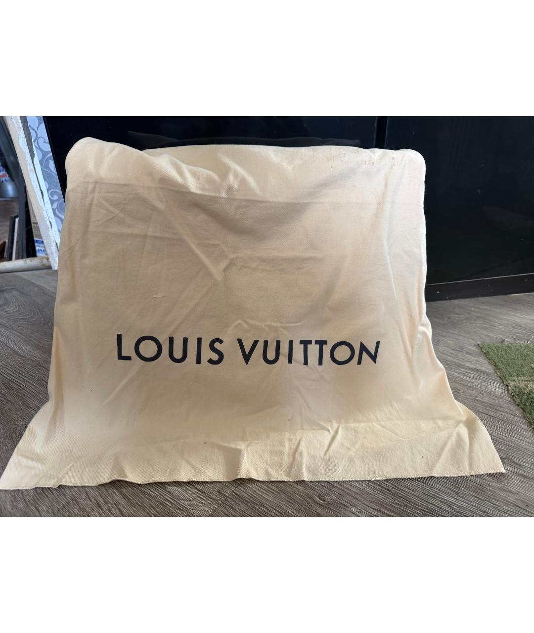 LOUIS VUITTON Черная кожаная сумка через плечо, фото 6