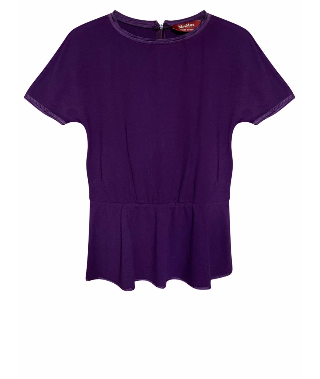 MAX MARA Фиолетовая вискозная блузы, фото 1