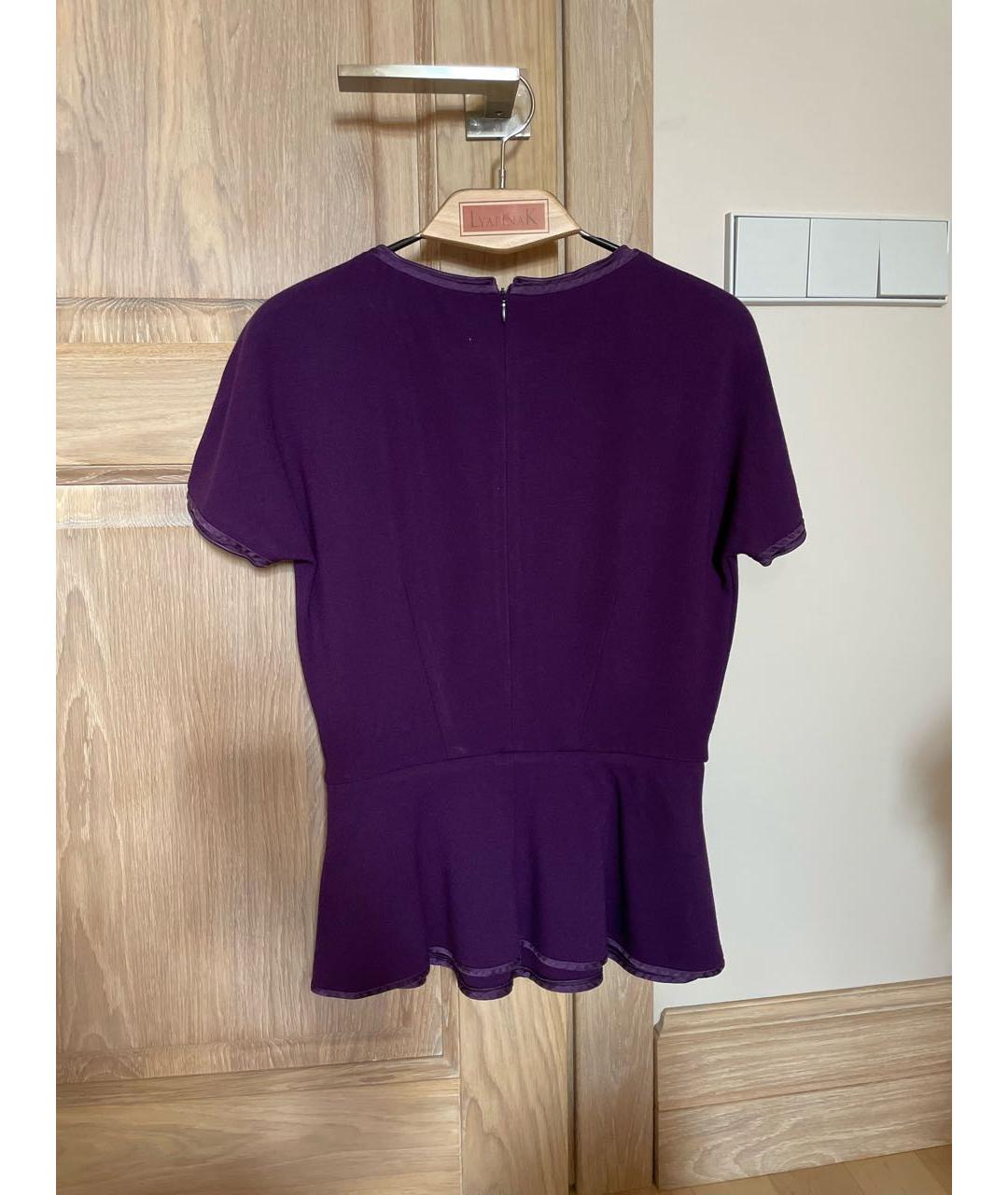 MAX MARA Фиолетовая вискозная блузы, фото 2