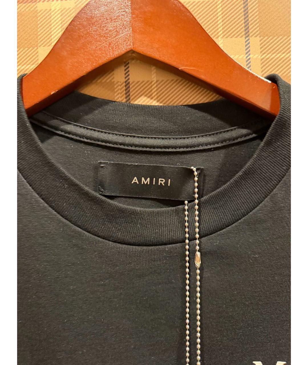 AMIRI Черная хлопковая футболка, фото 5