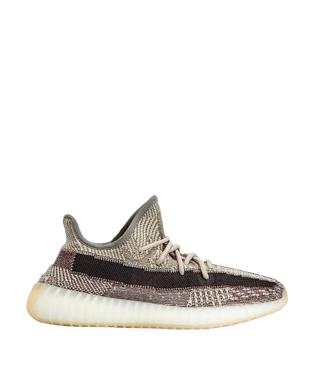 ADIDAS YEEZY Бежевые синтетические кеды, фото 1