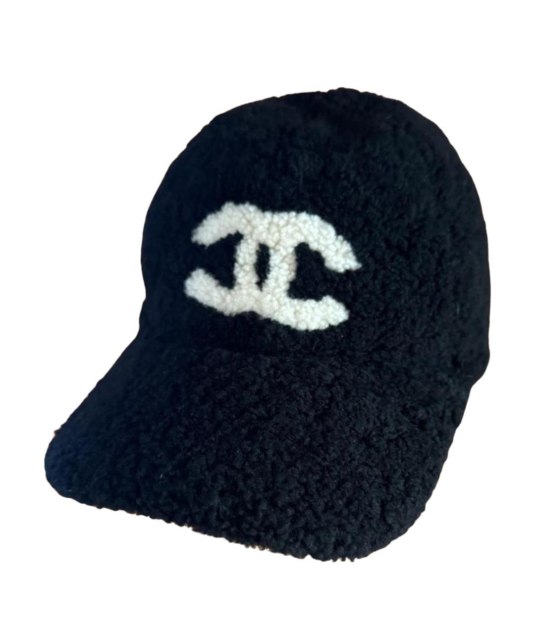 CHANEL Черная кепка, фото 1