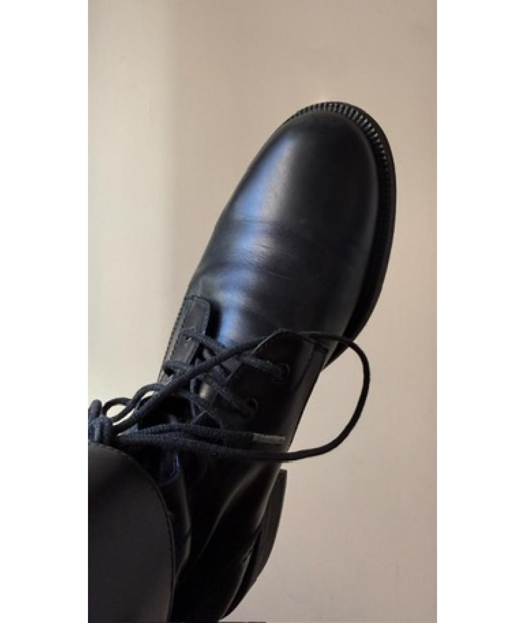 SAINT LAURENT Черные кожаные ботинки, фото 5