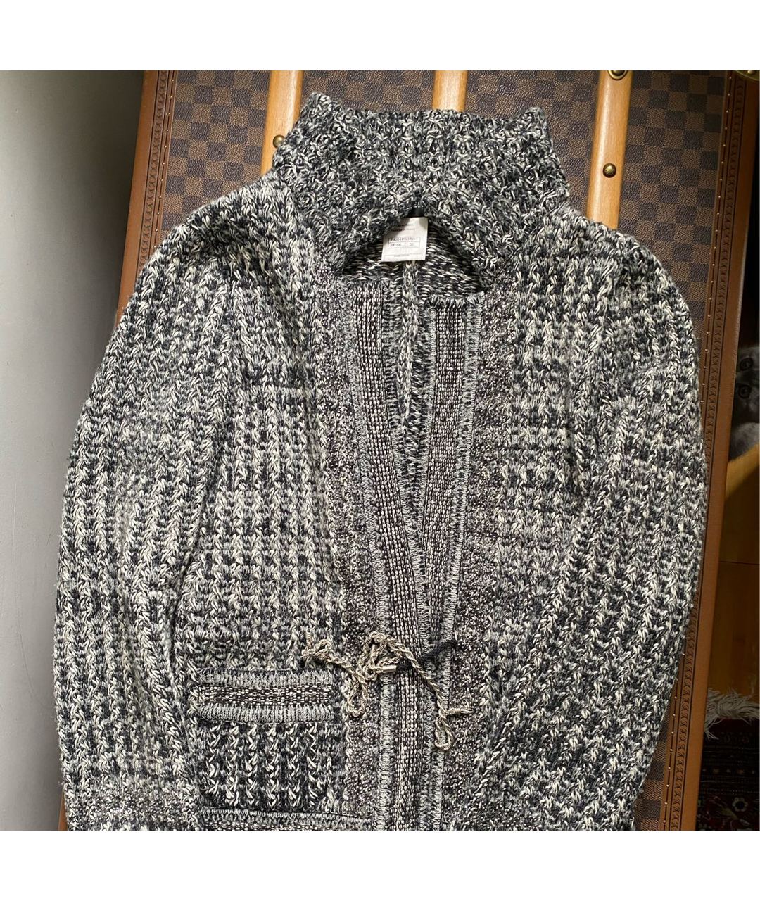 CHANEL PRE-OWNED Серый шерстяной джемпер / свитер, фото 3