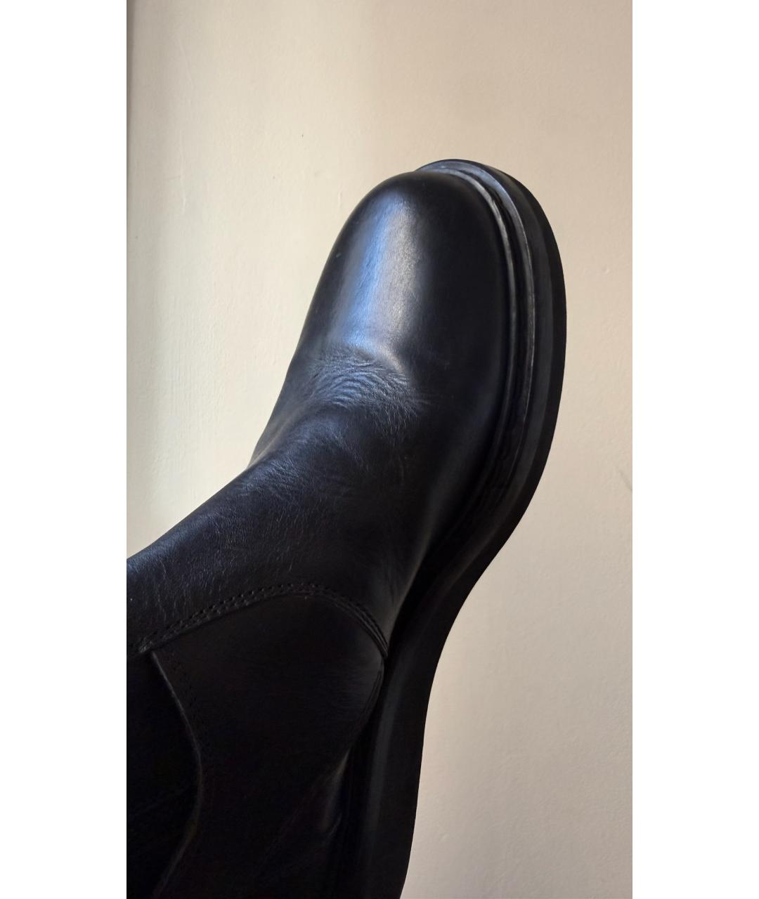 ANN DEMEULEMEESTER Черные кожаные ботинки, фото 5