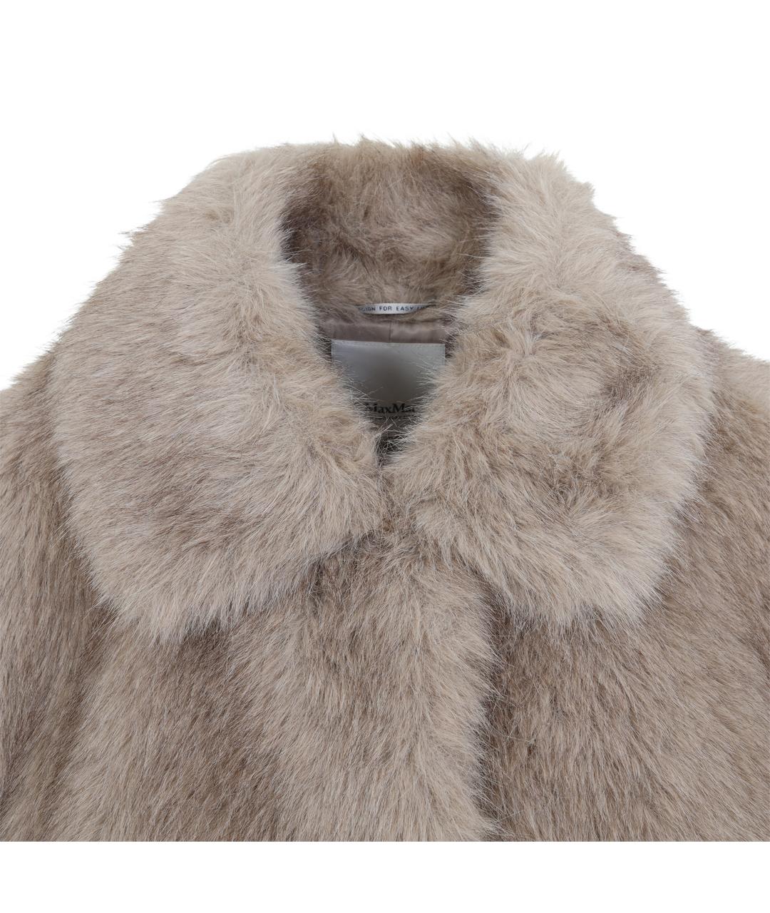 'S MAX MARA Серая полиэстеровая шуба, фото 3