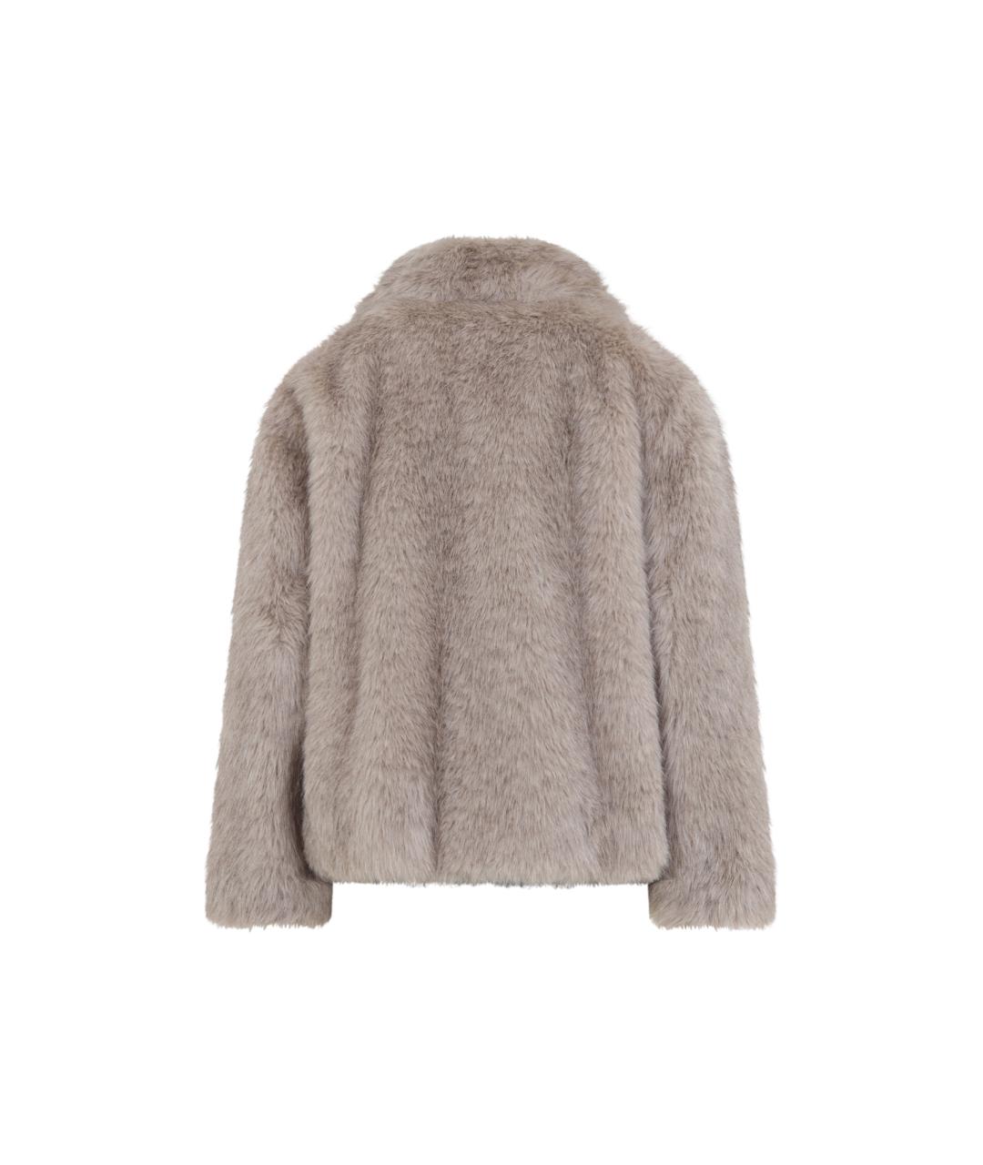 'S MAX MARA Серая полиэстеровая шуба, фото 2