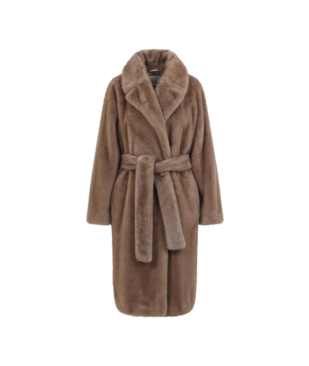'S MAX MARA Бежевое полиэстеровое пальто, фото 4
