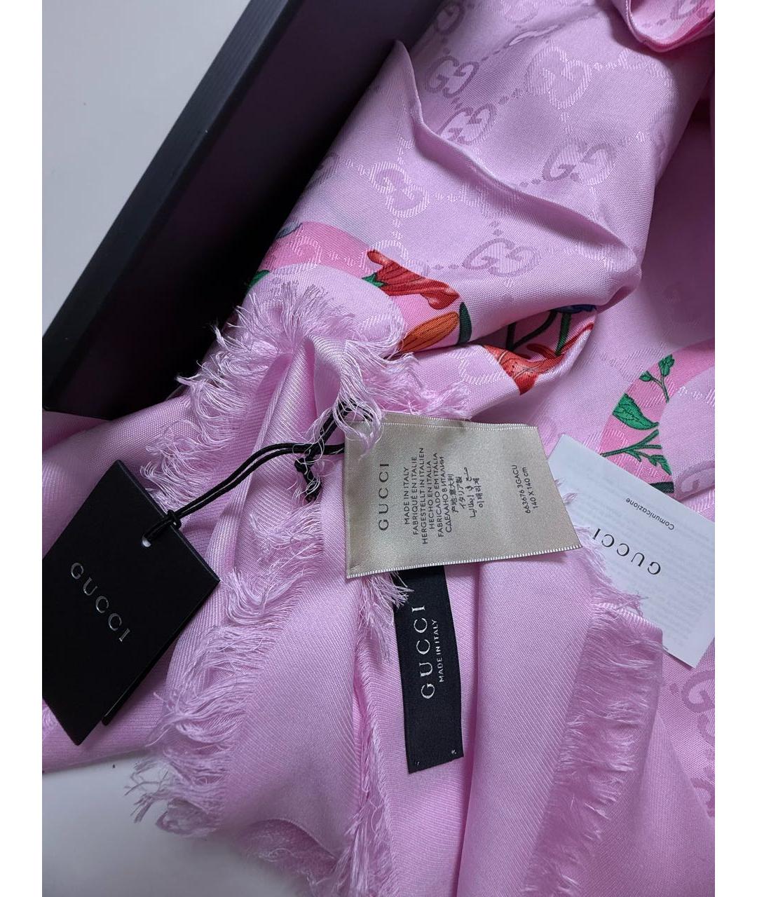 GUCCI Розовый платок, фото 5