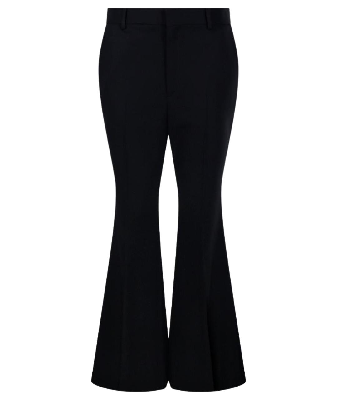 CELINE Черные шерстяные прямые брюки, фото 1
