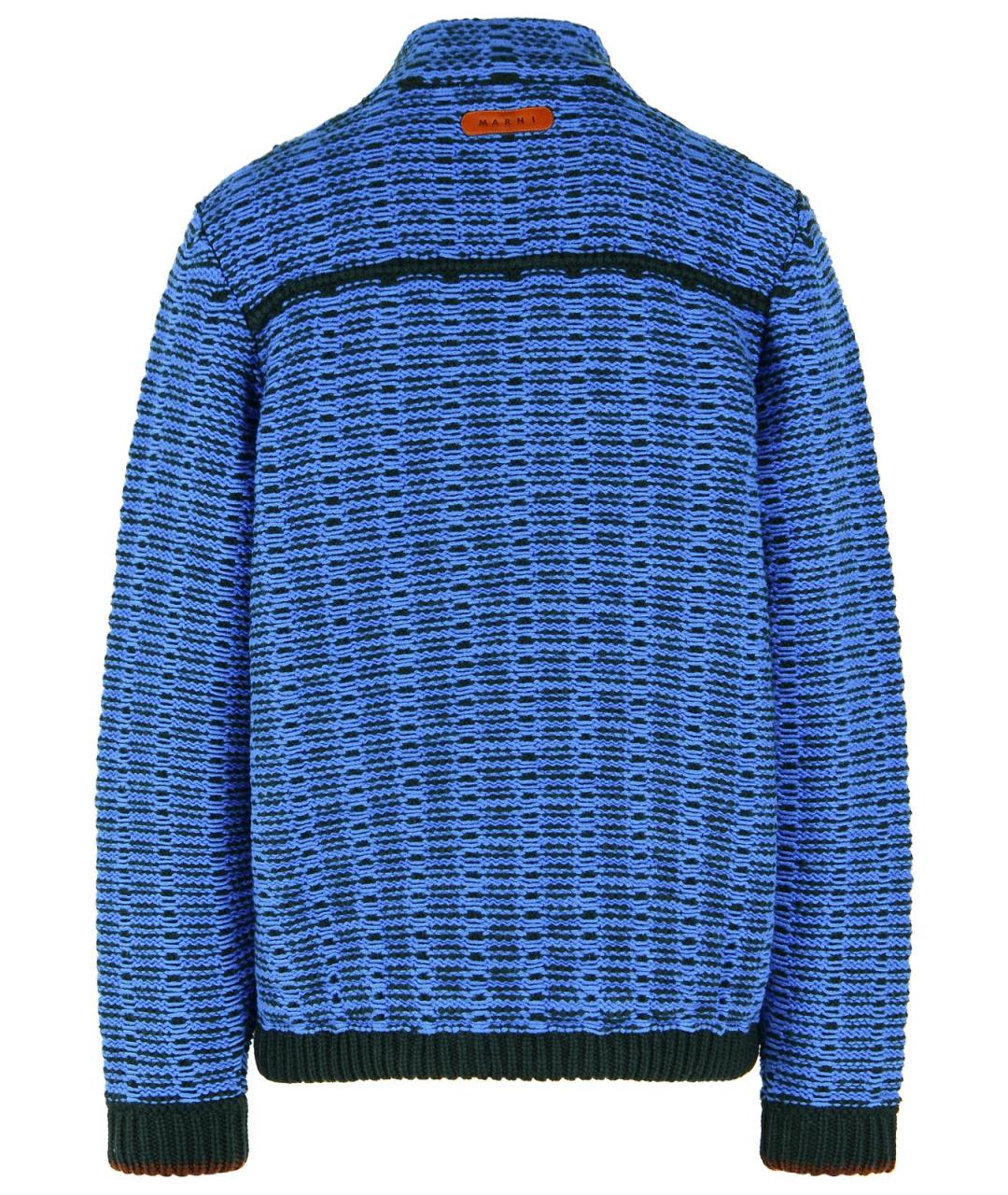 MARNI Синяя шерстяная куртка, фото 3