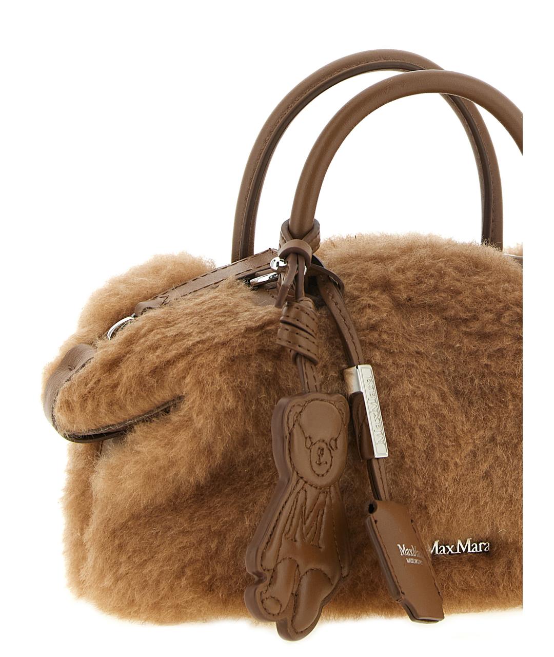 MAX MARA Бежевая шерстяная сумка тоут, фото 3