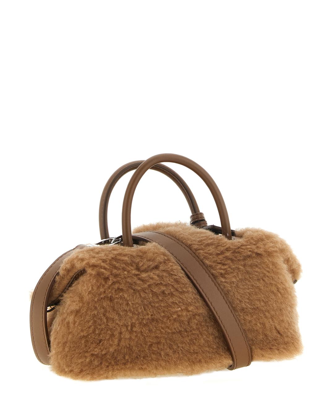 MAX MARA Бежевая шерстяная сумка тоут, фото 2