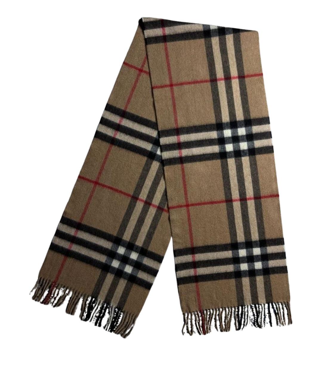 BURBERRY Бежевый кашемировый шарф, фото 1