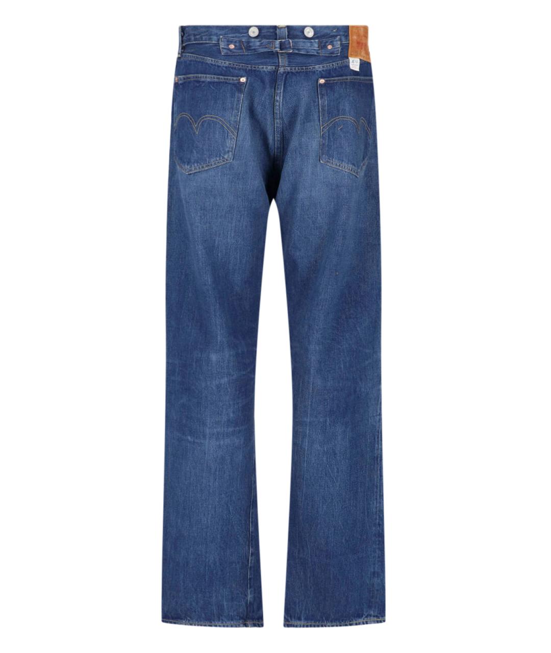 LEVI'S Синие хлопковые прямые джинсы, фото 2