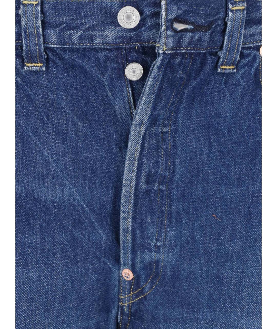 LEVI'S Синие хлопковые прямые джинсы, фото 4