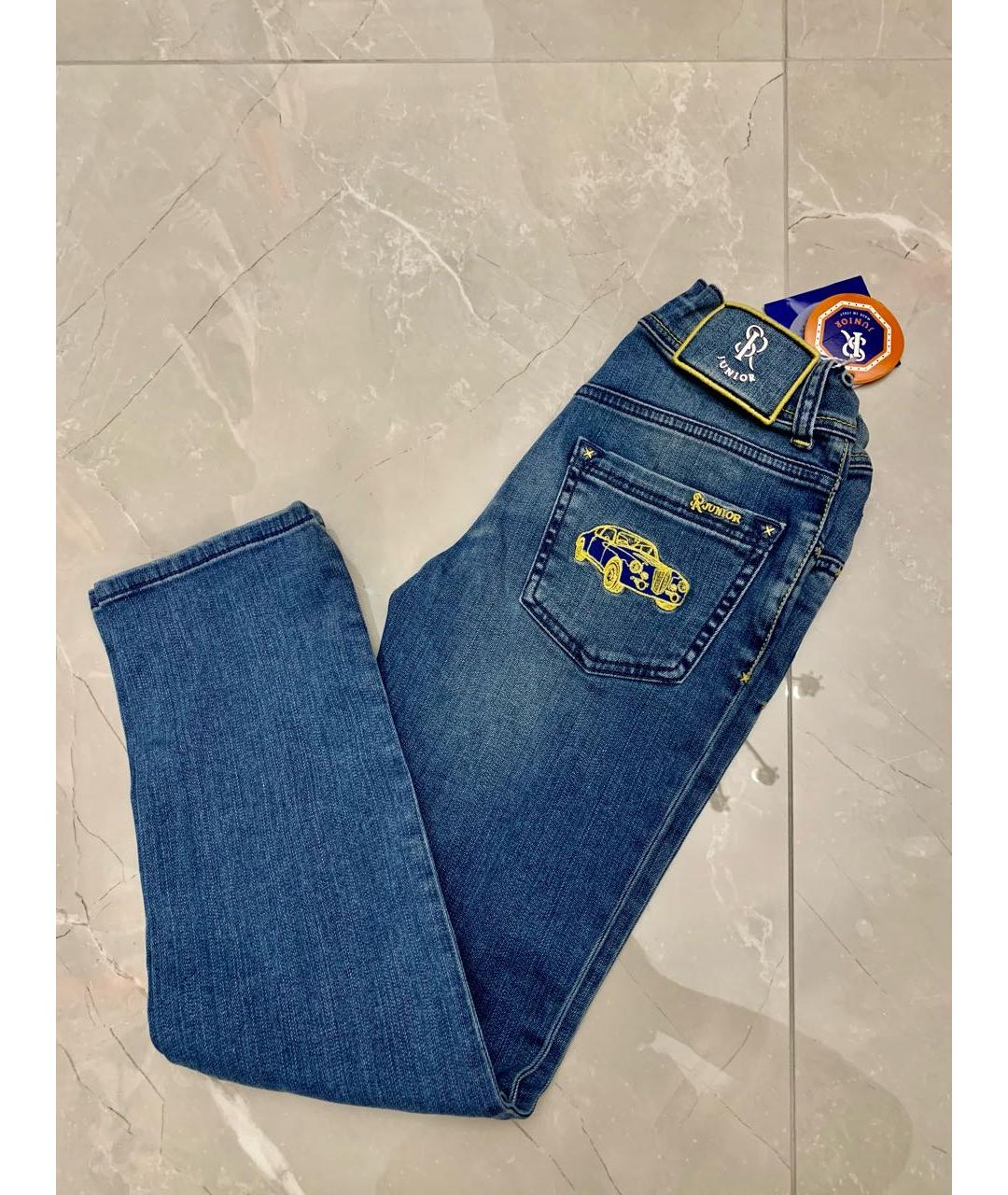 STEFANO RICCI KIDS Синие хлопковые детские джинсы, фото 2