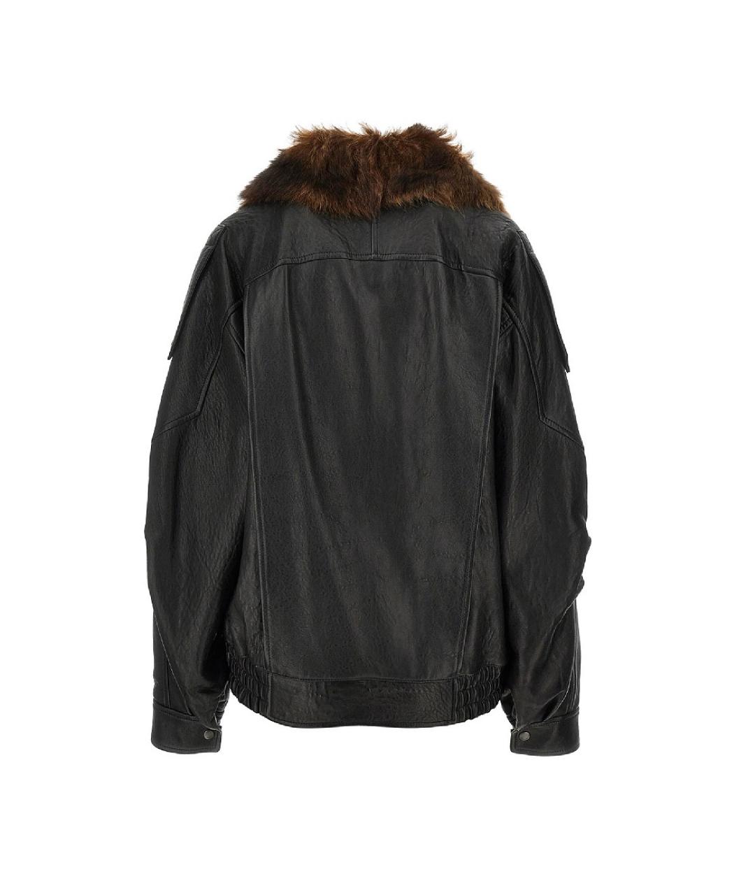 SAINT LAURENT Черная кожаная куртка, фото 3