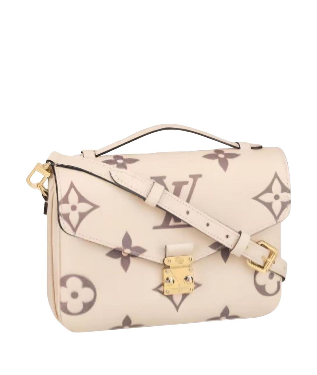 LOUIS VUITTON Бежевая кожаная сумка через плечо, фото 1