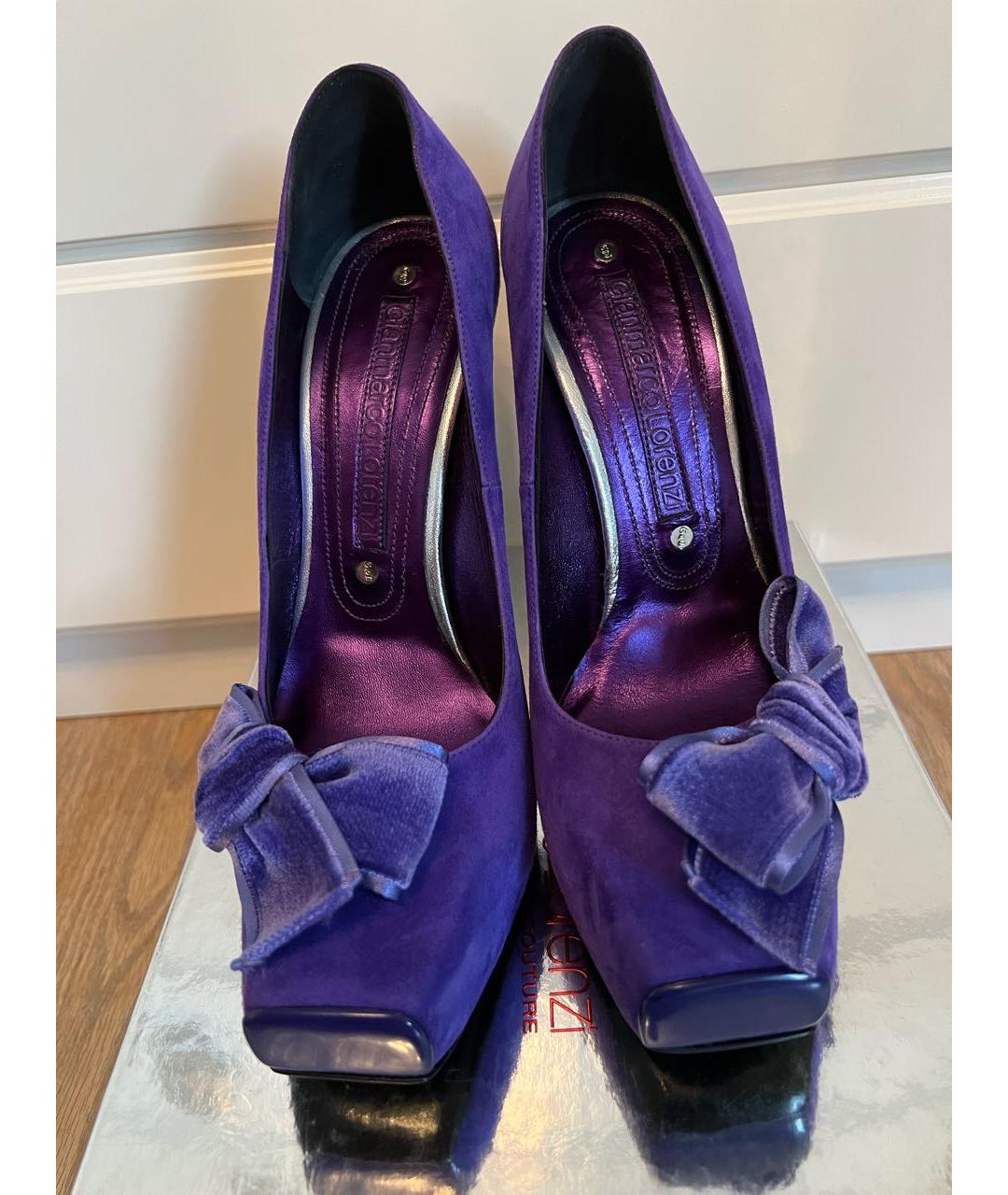 GIAN MARCO LORENZI Фиолетовые замшевые туфли, фото 2