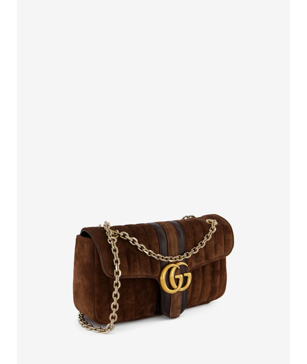 GUCCI Коричневая замшевая сумка через плечо, фото 2