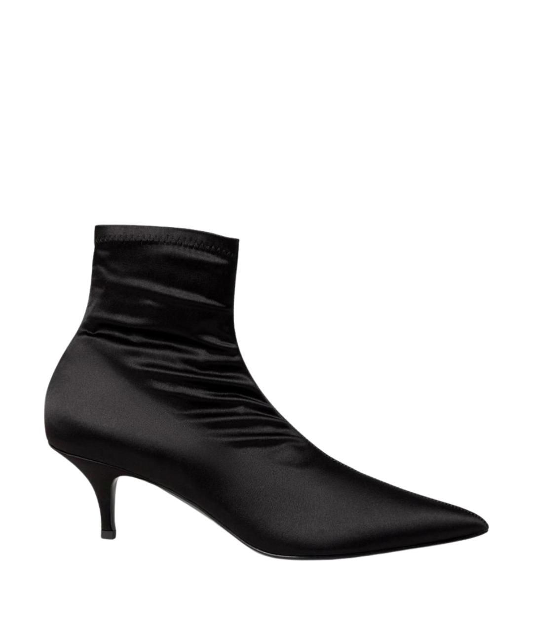 CELINE Черные текстильные ботильоны, фото 1