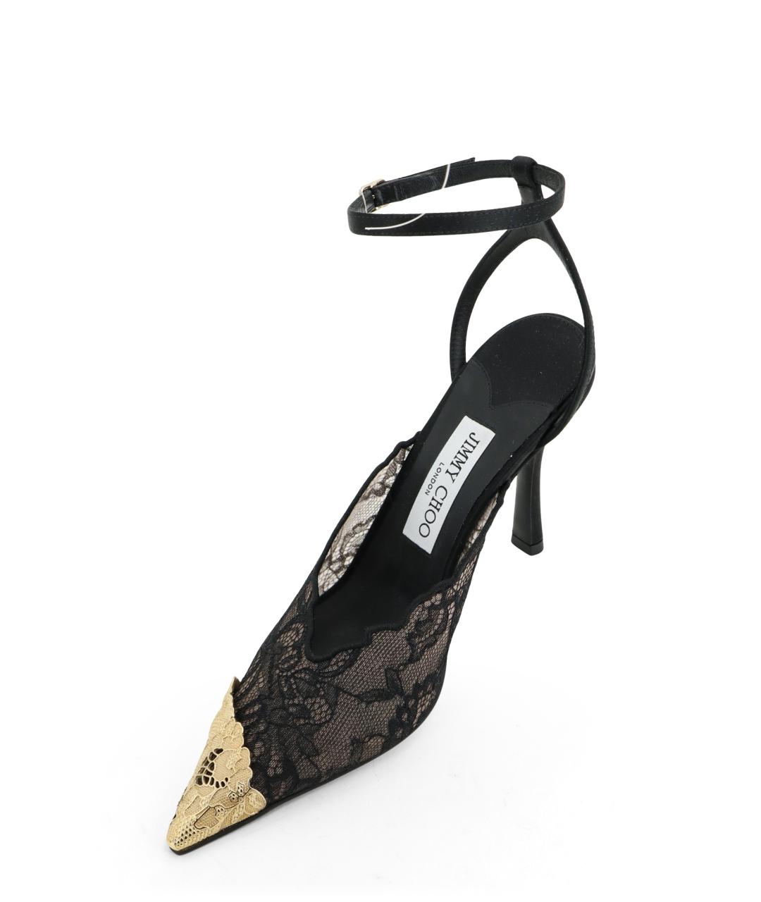 JIMMY CHOO Черные текстильные туфли, фото 4