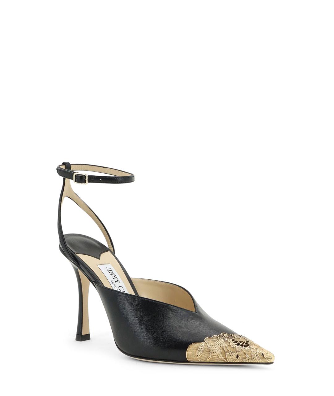JIMMY CHOO Черные кожаные туфли, фото 2