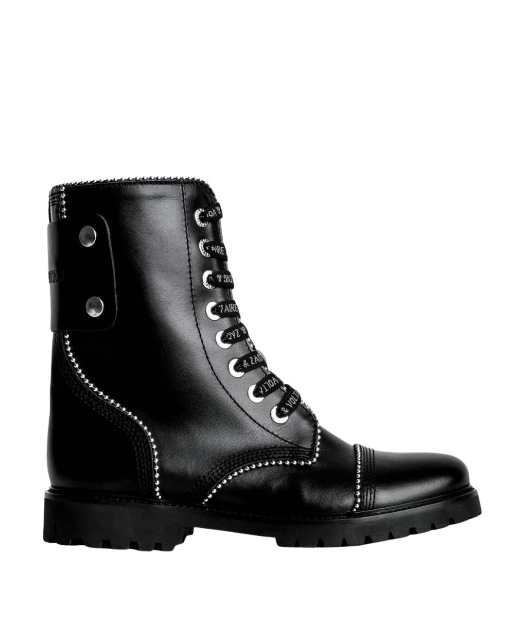 ZADIG & VOLTAIRE Черные кожаные ботинки, фото 1